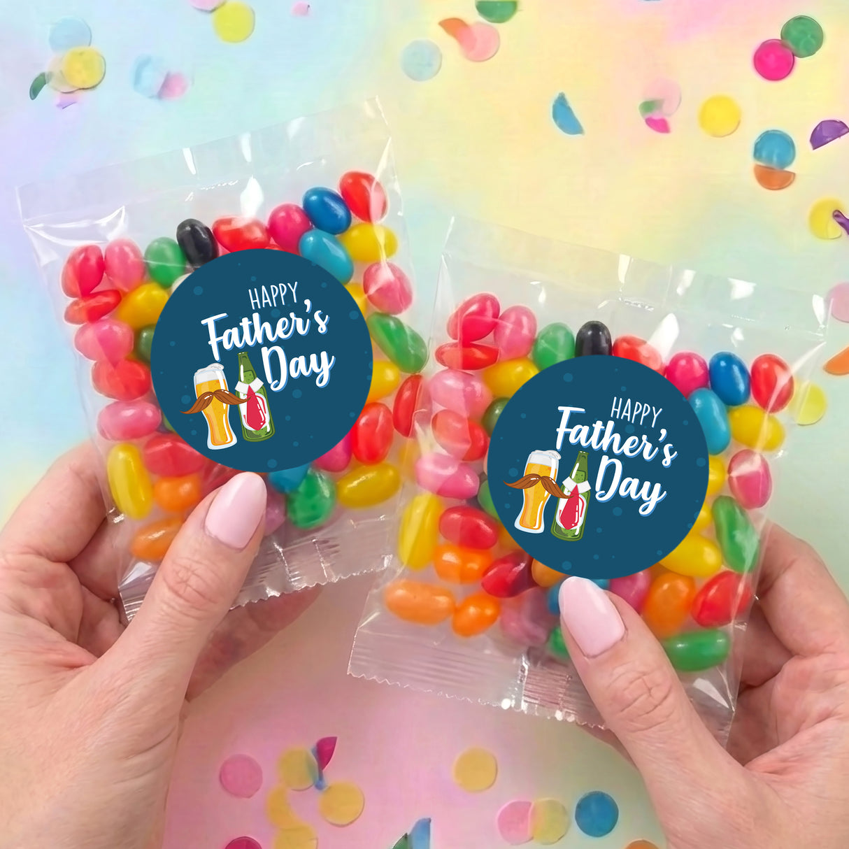 Fun Beers Fathers Day Personalised Jelly Bean Bags