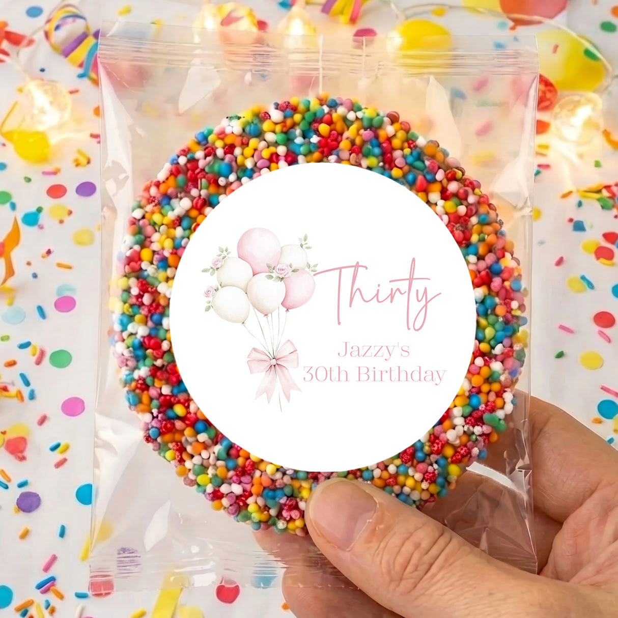 Champagne 30th Birthday Personalised Giant Freckles