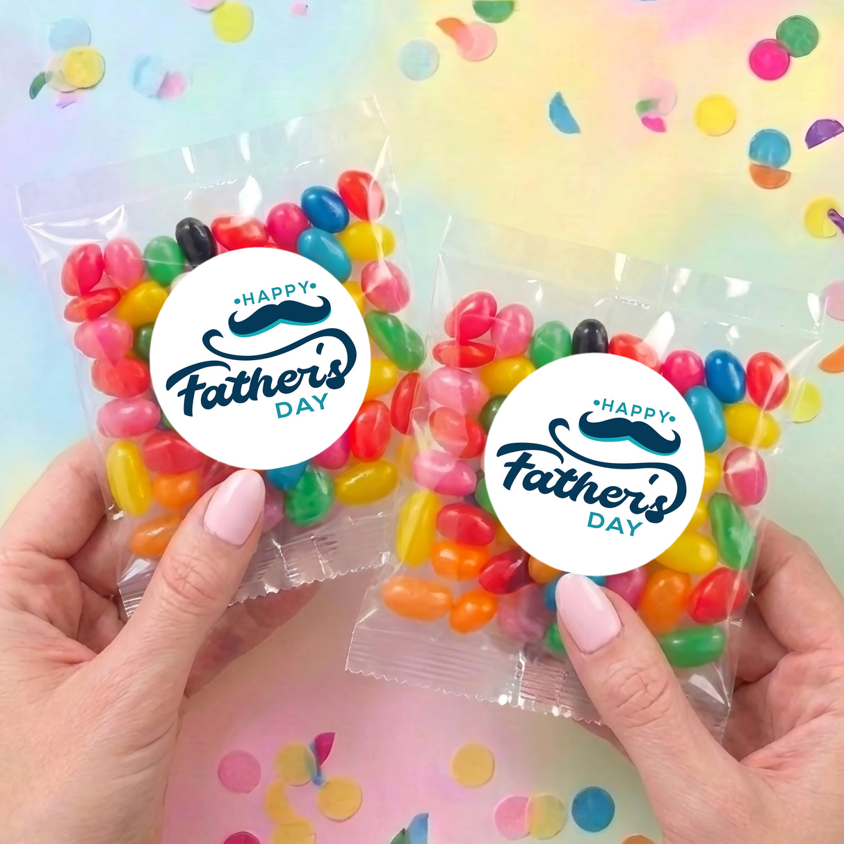 Moustache Fathers Day Personalised Jelly Bean Bags