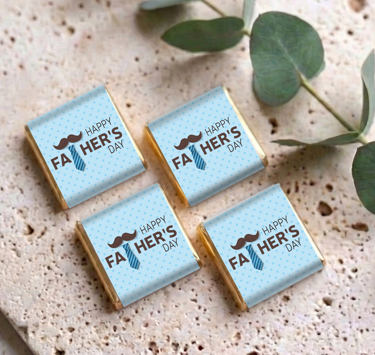 Tie Moustache Fathers Day Personalised Mini Chocolates