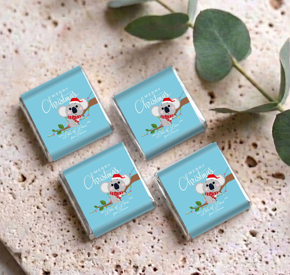 Favour Perfect Christmas Koala Personalised Mini Chocolates