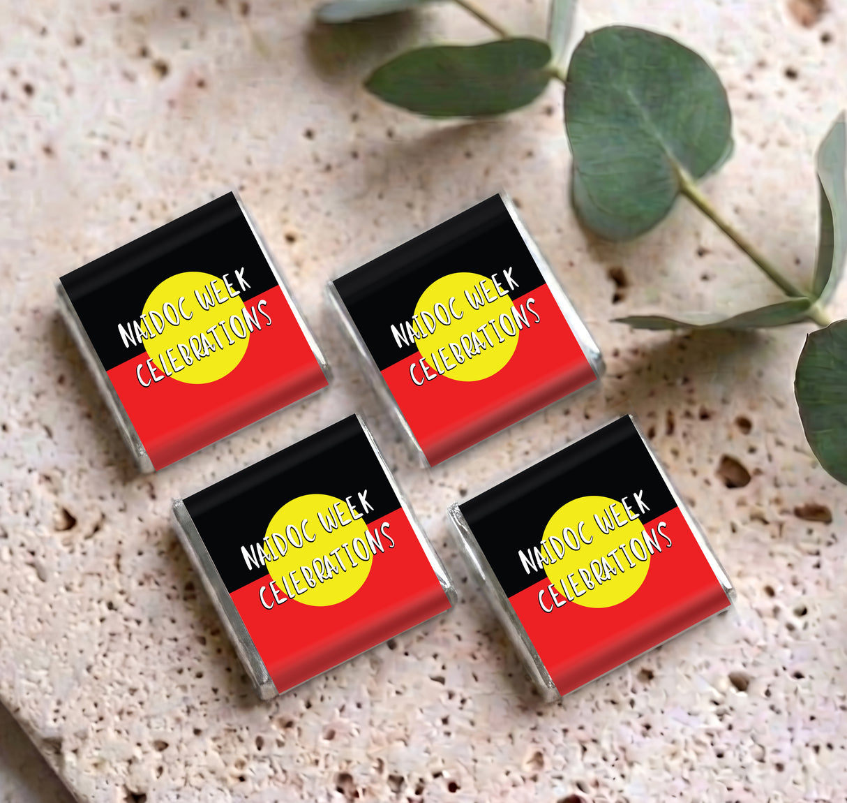 Naidoc Aboriginal Flag Personalised Mini Chocolates