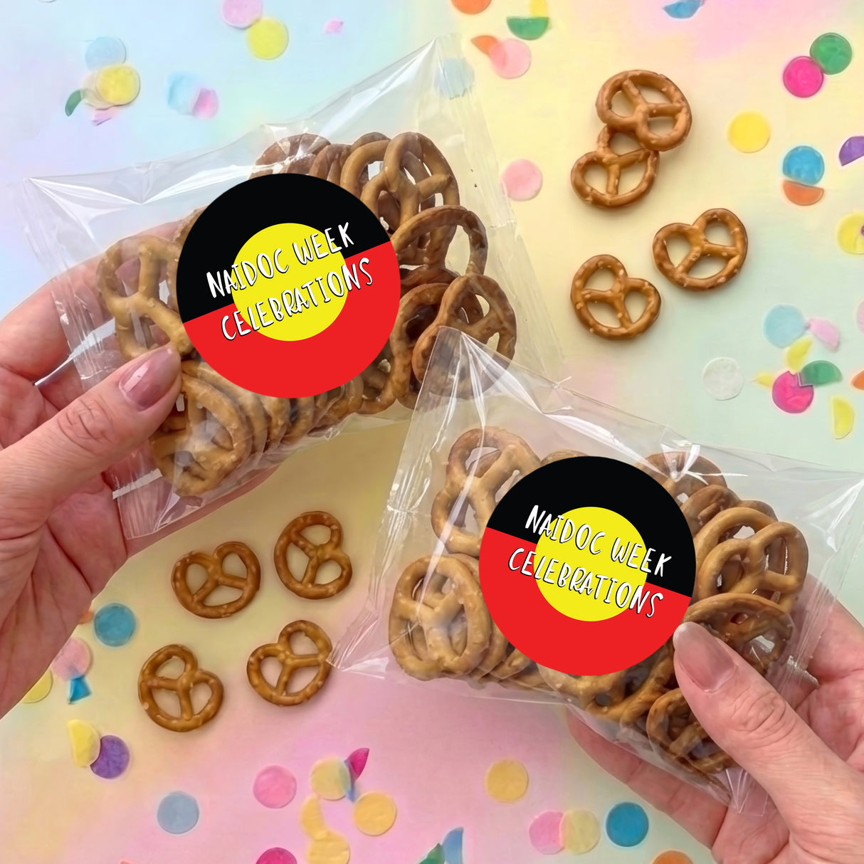 Naidoc Aboriginal Flag Personalised Pretzel Bag