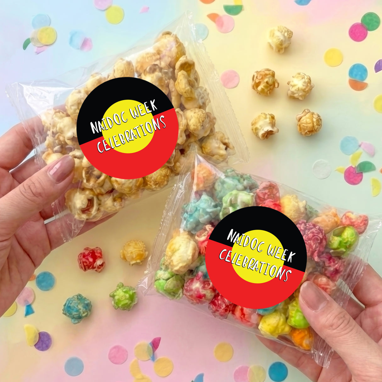 Naidoc Aboriginal Flag Personalised Popcorn Bag