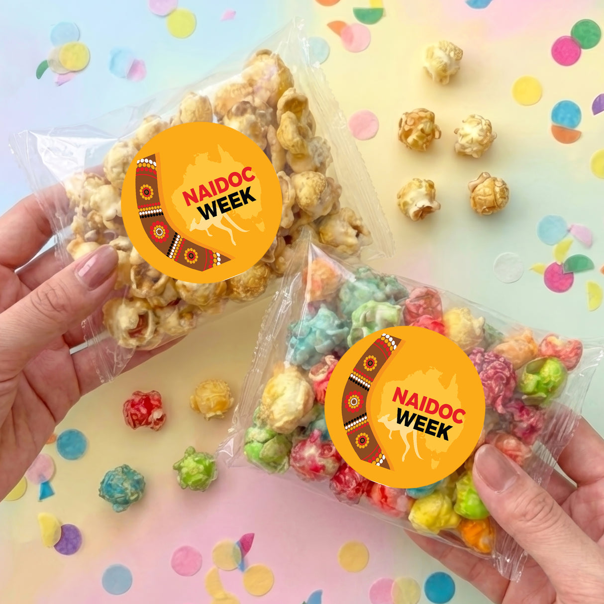 Naidoc Boomerang Personalised Popcorn Bag