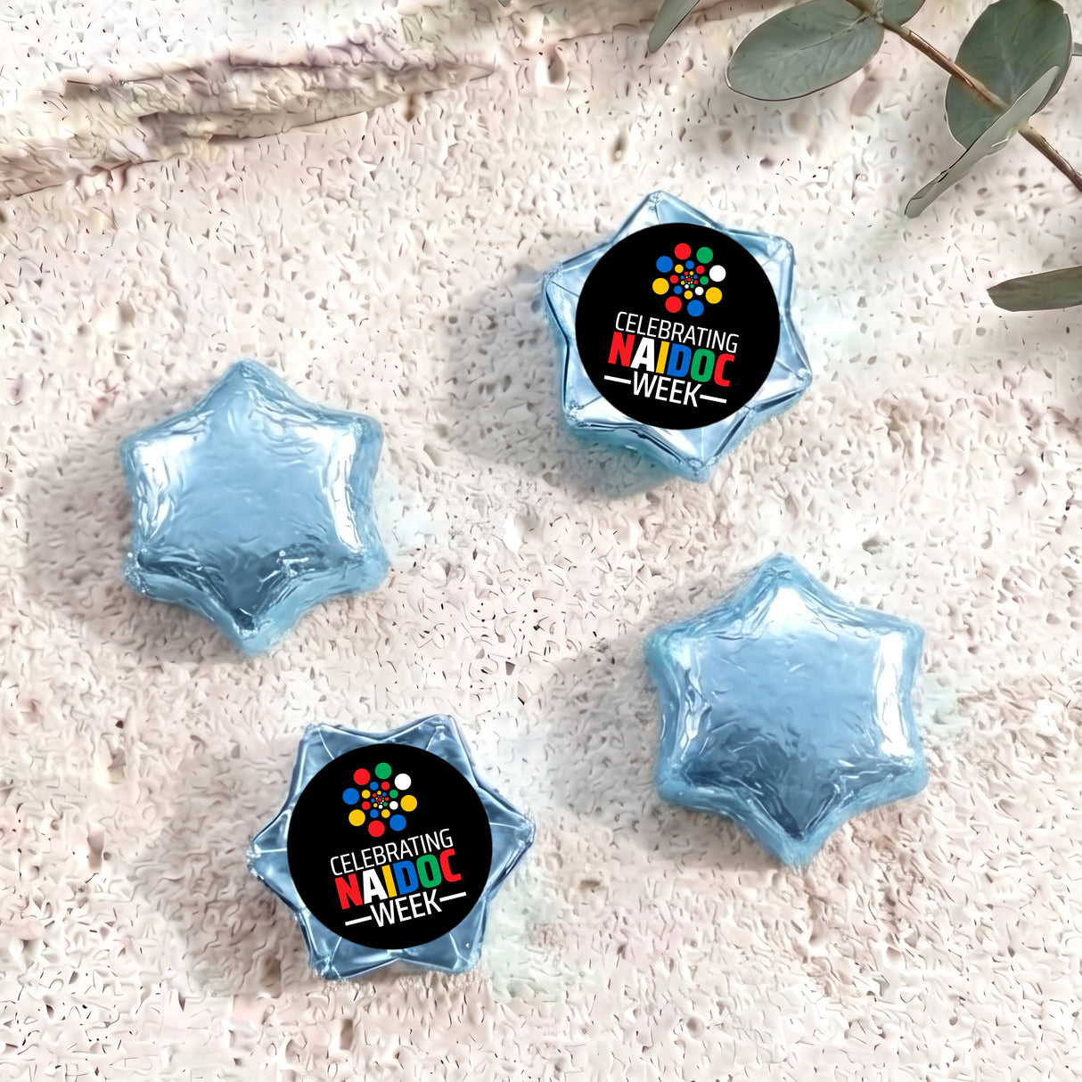 Naidoc Design 1 Personalised Foil Covered Chocolate Stars