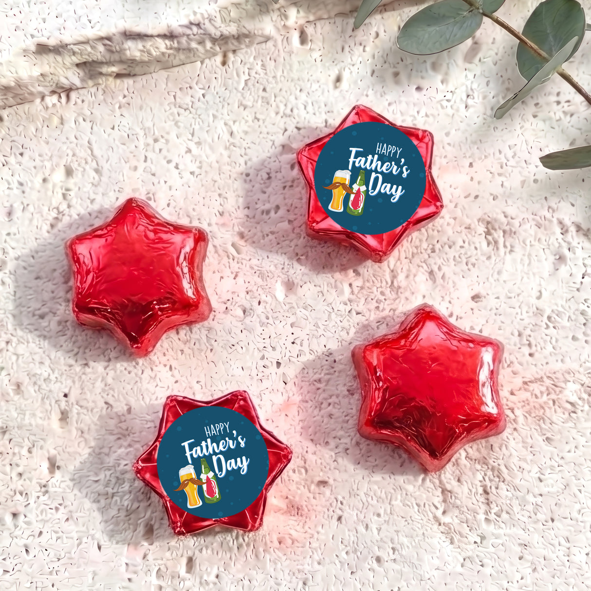 Fun Beers Fathers Day Personalised Foil Covered Chocolate Stars