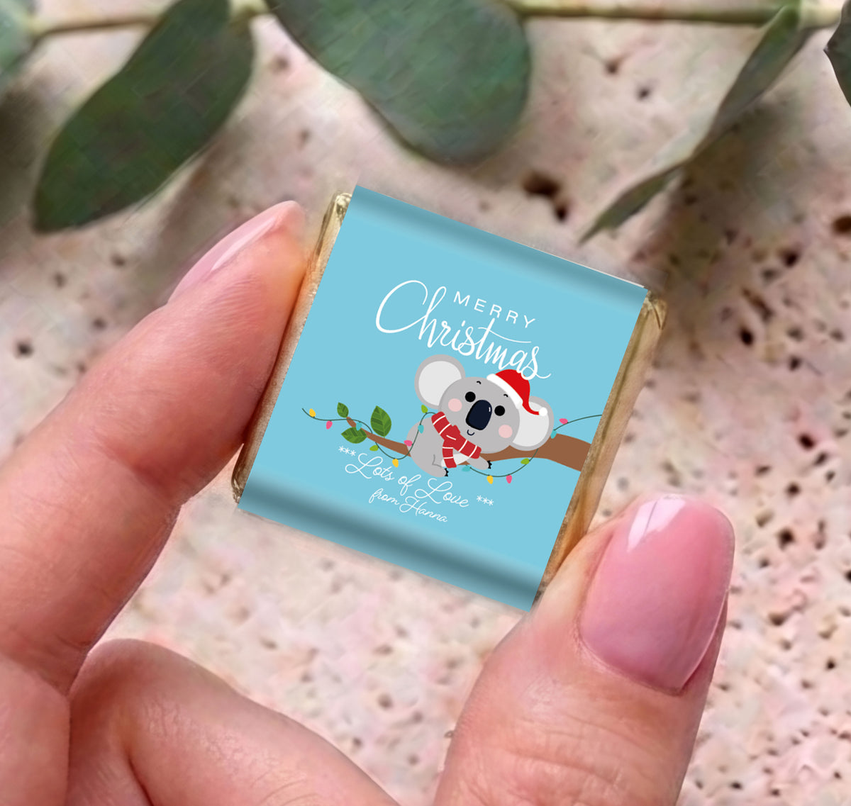 Favour Perfect Christmas Koala Personalised Mini Chocolates