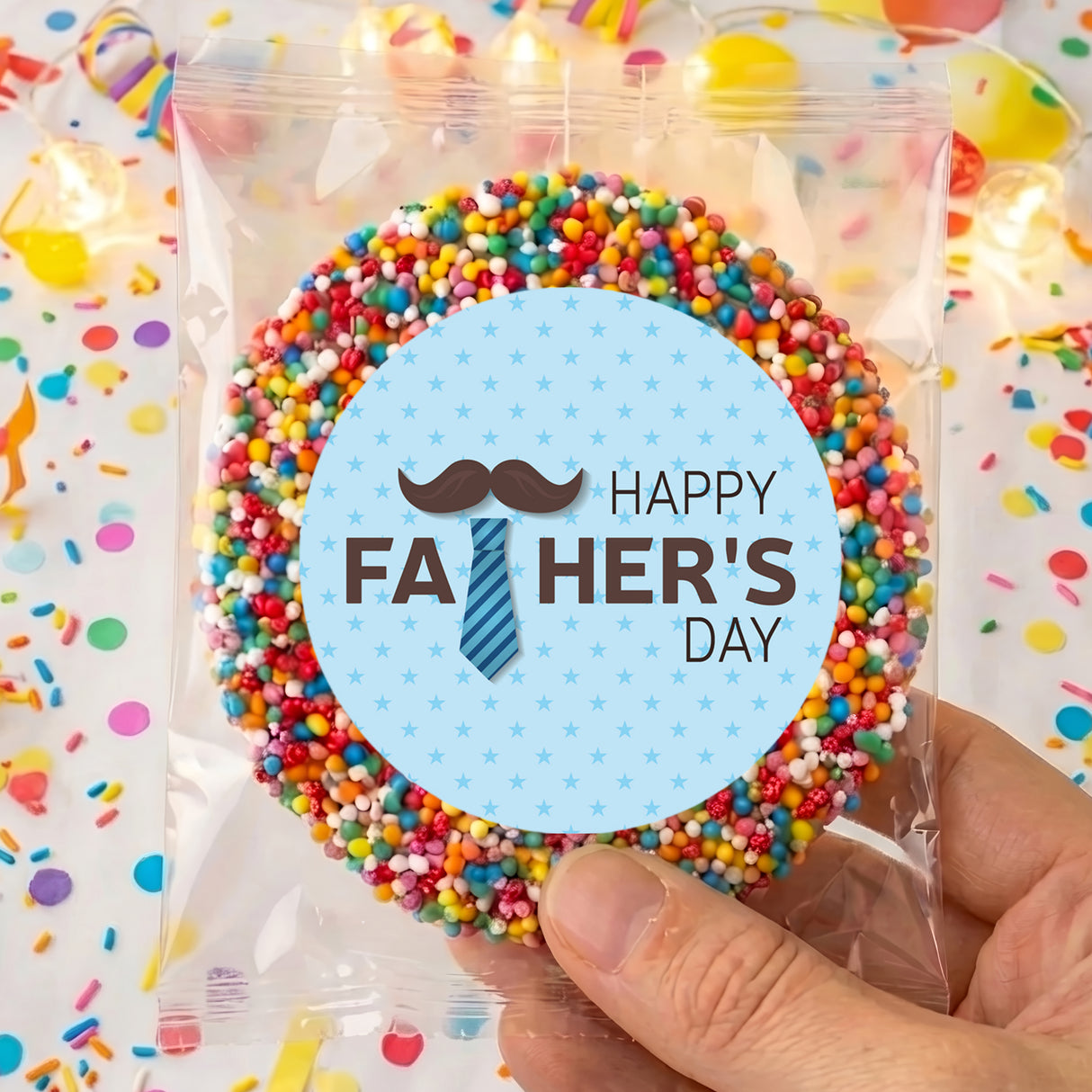 Tie Moustache Fathers Day Personalised Giant Freckles