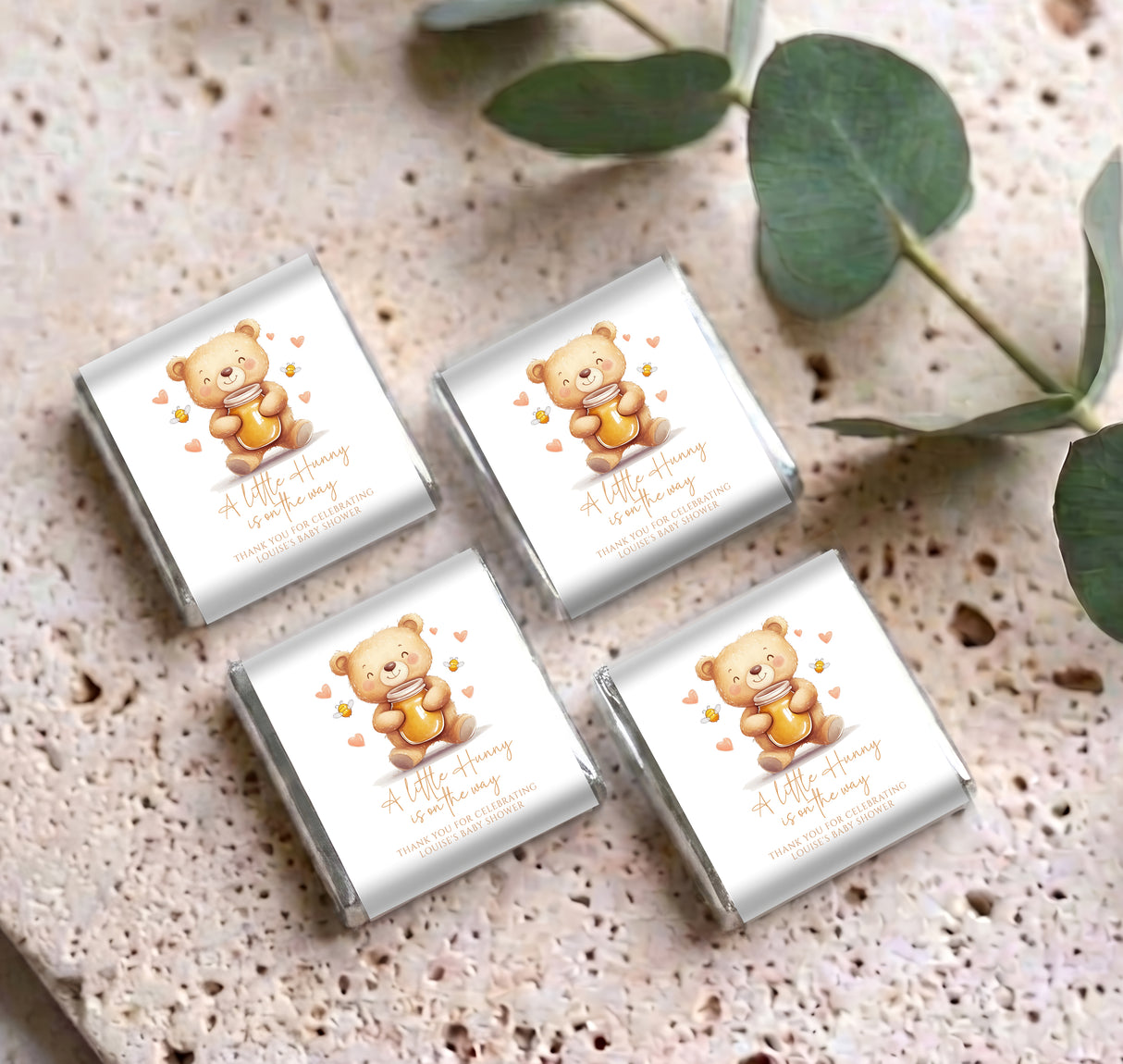 A Little Hunny Baby Shower Personalised Mini Chocolates