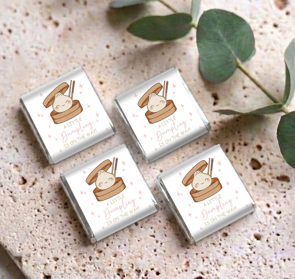 Little Dumpling Pink Personalised Mini Chocolates