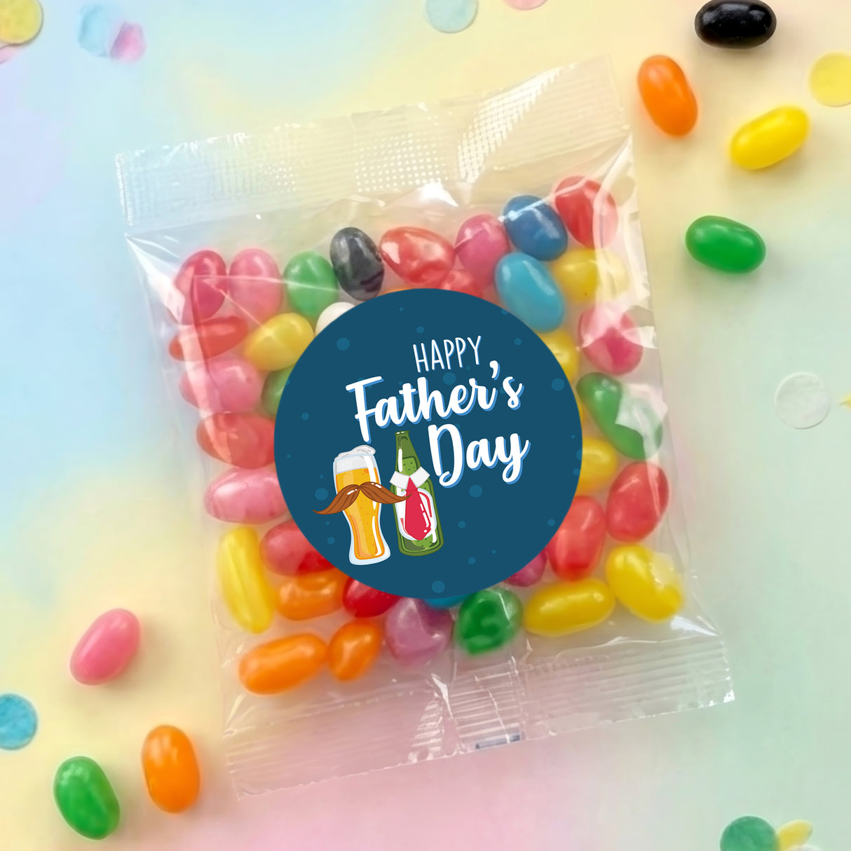 Fun Beers Fathers Day Personalised Jelly Bean Bags