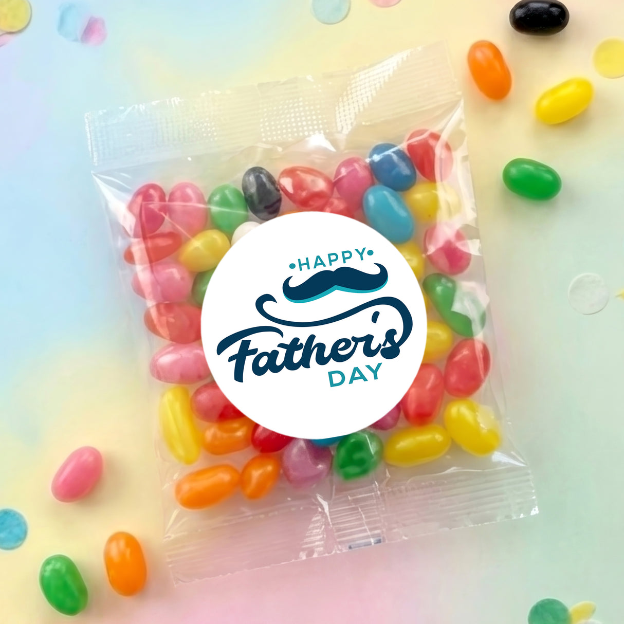 Moustache Fathers Day Personalised Jelly Bean Bags