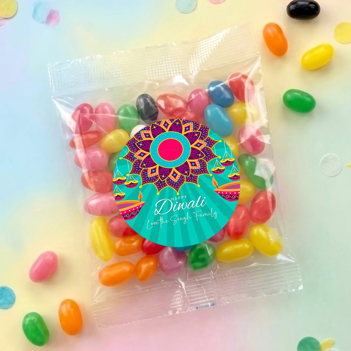 Bright Diwali Personalised Jelly Bean Bags