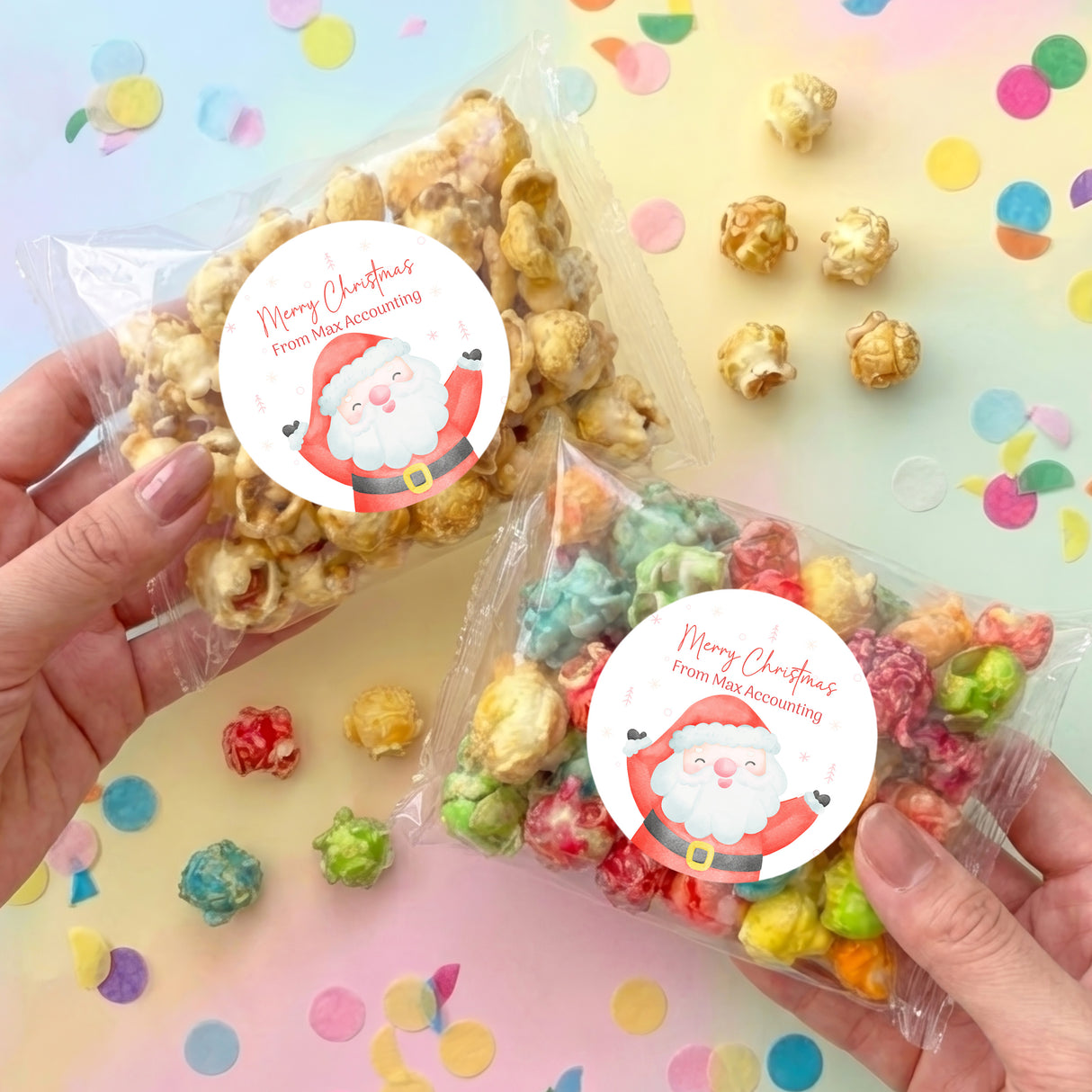 Happy Santa Personalised Popcorn Bag