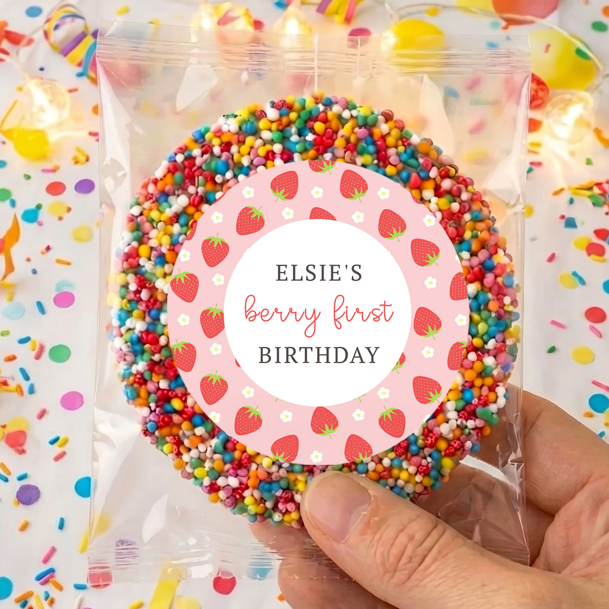 Berry First Birthday Personalised Giant Freckles