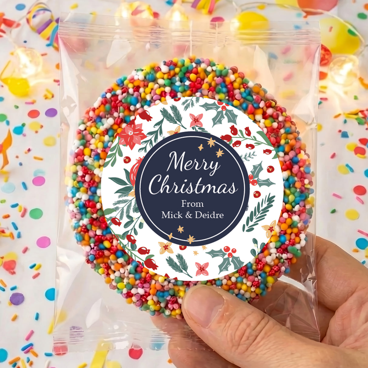 Christmas Florals Personalised Giant Freckles