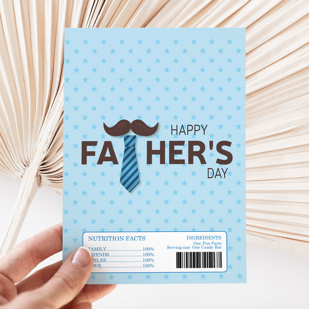 Tie Moustache Fathers Day Chocolate Wrapper DIY
