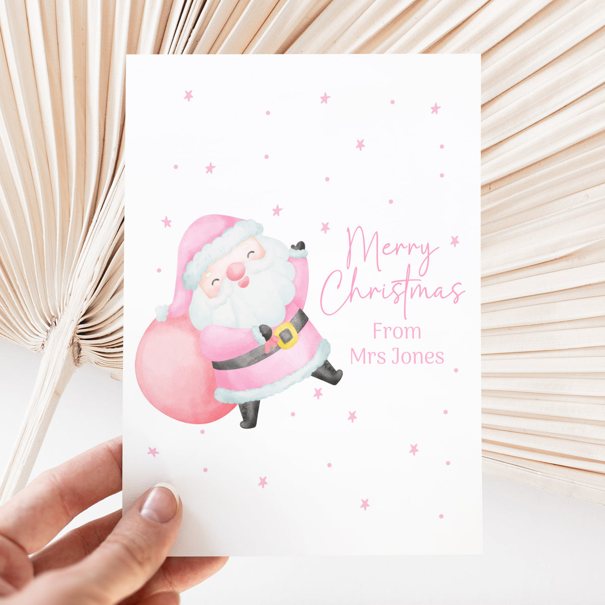 Pink Santa DIY Printed Chocolate Wrappers