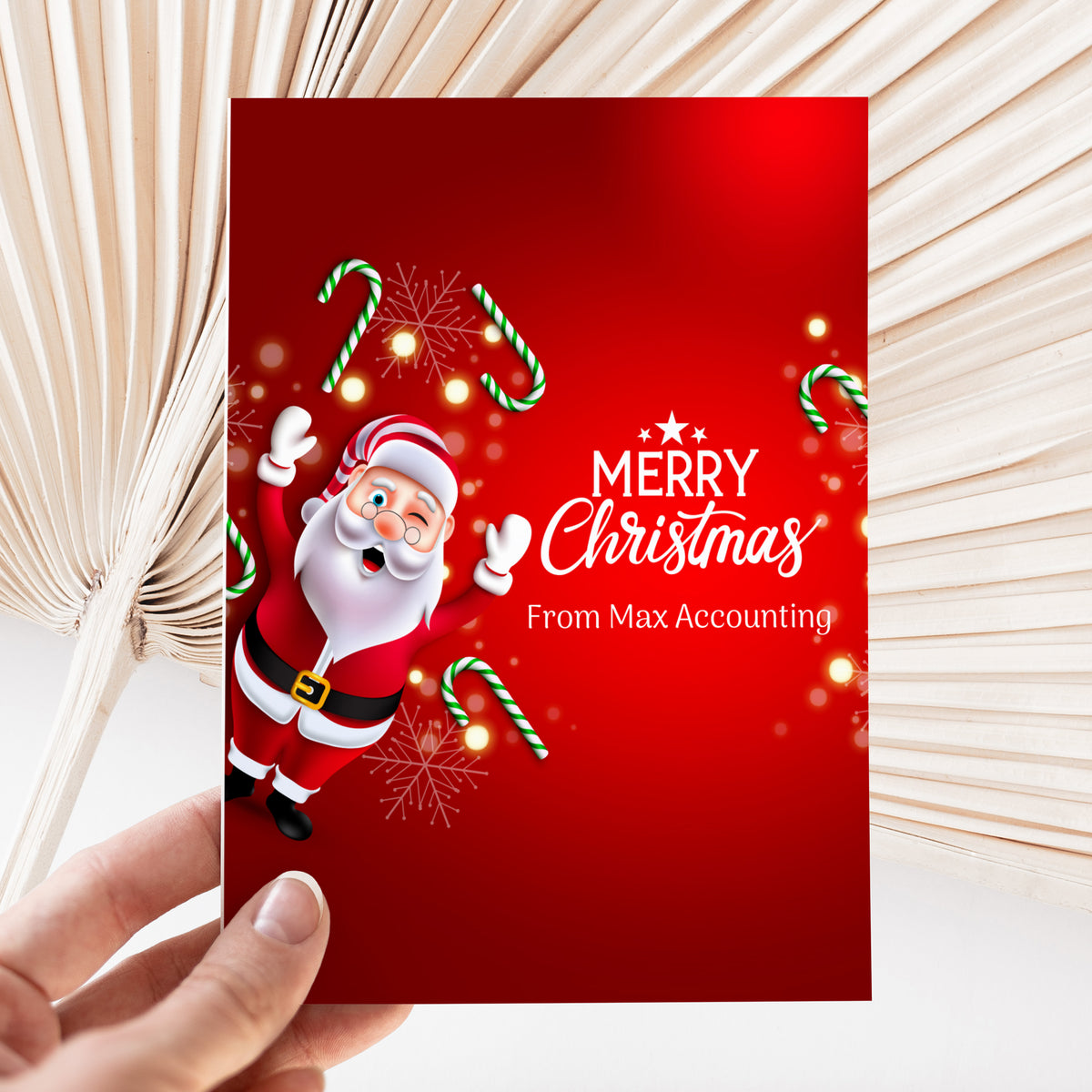 Waving Santa DIY Printed Chocolate Wrappers