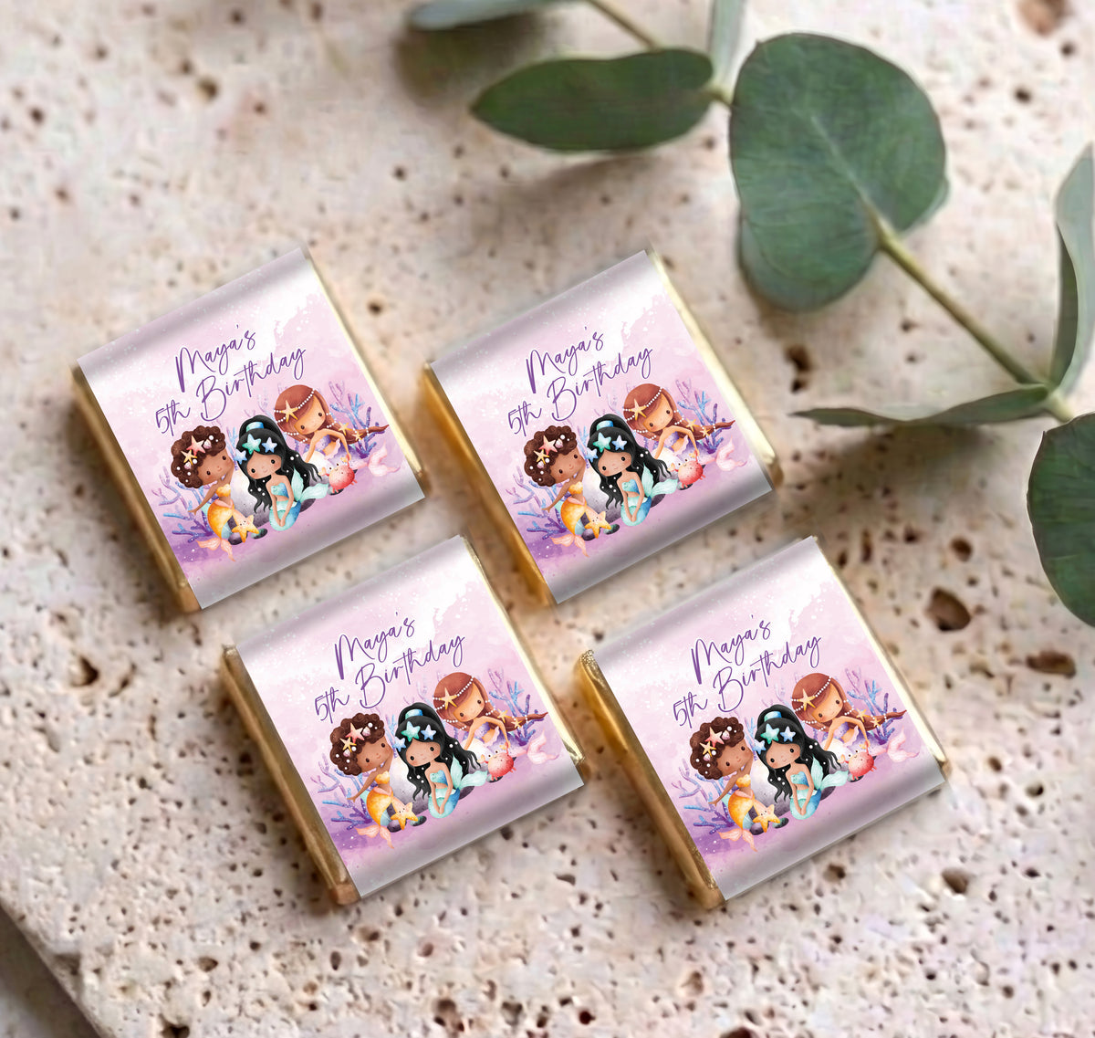 Mermaids Birthday Personalised Mini Chocolates