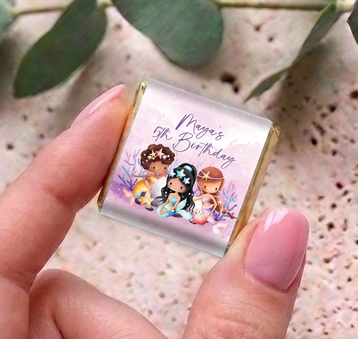 Mermaids Birthday Personalised Mini Chocolates