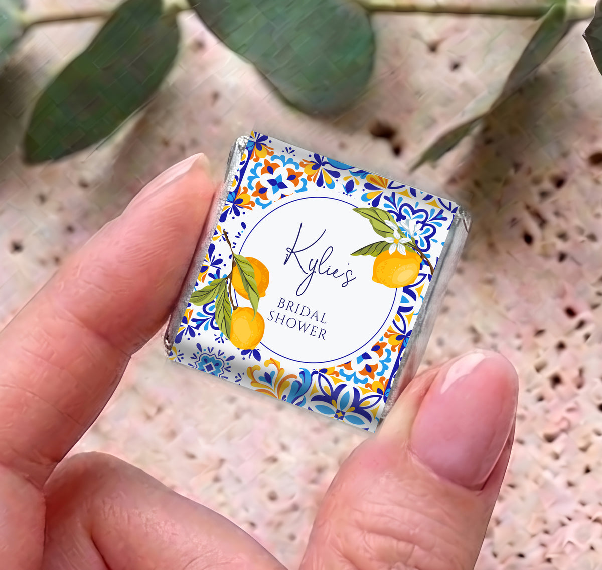 Amalfi Lemons Bridal Shower Personalised Mini Chocolates
