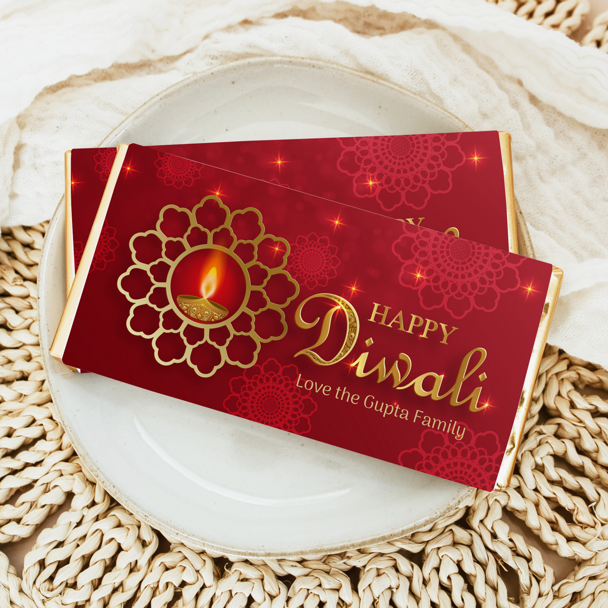 Red Diwali Chocolate Bar