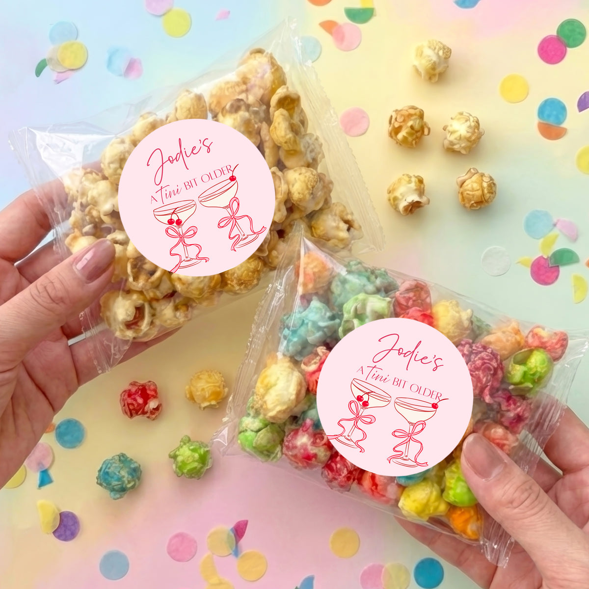 Tini Bit Older Martini Personalised Popcorn Bag