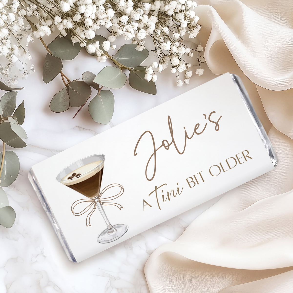 Tini Bit Older Martini Personalised Chocolate Bars