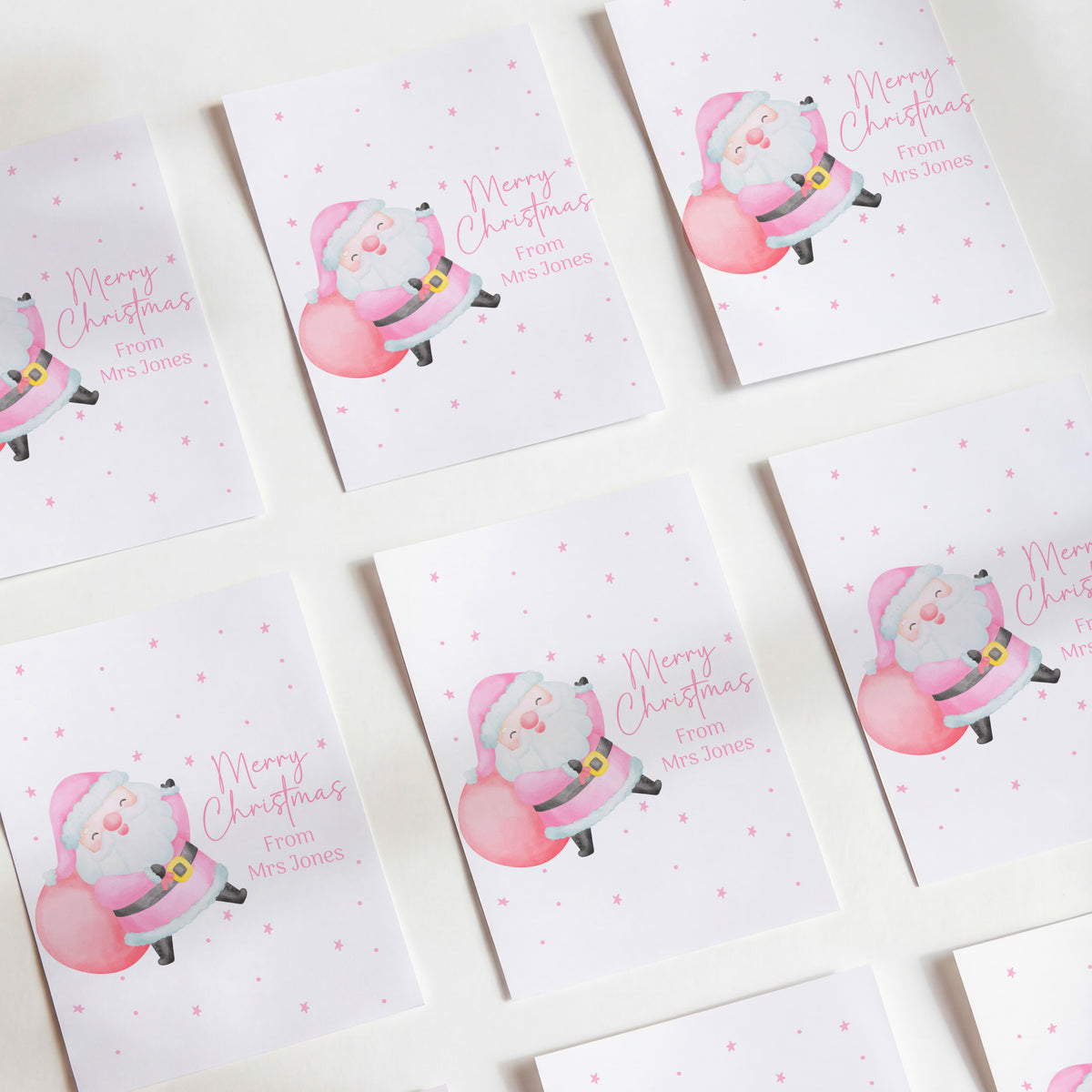 Pink Santa DIY Printed Chocolate Wrappers