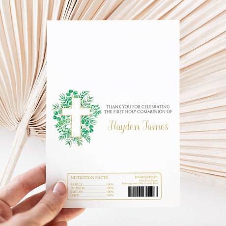 First Holy Communion DIY Printed Chocolate Wrappers
