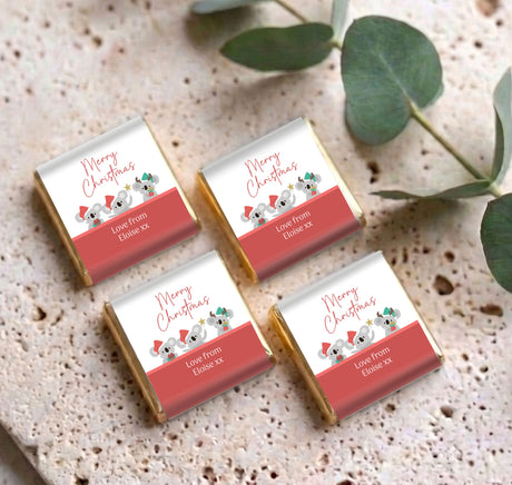 Christmas Koalas Personalised Mini Chocolates