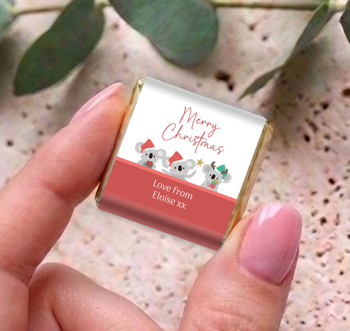 Christmas Koalas Personalised Mini Chocolates