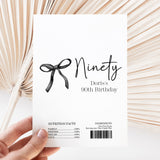 Black Bow 90th Birthday Chocolate Wrapper DIY