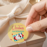 Sunbaking Santa Round Printed Labels