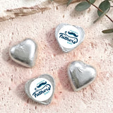 Moustache Fathers Day Personalised Foil Covered Chocolate Hearts