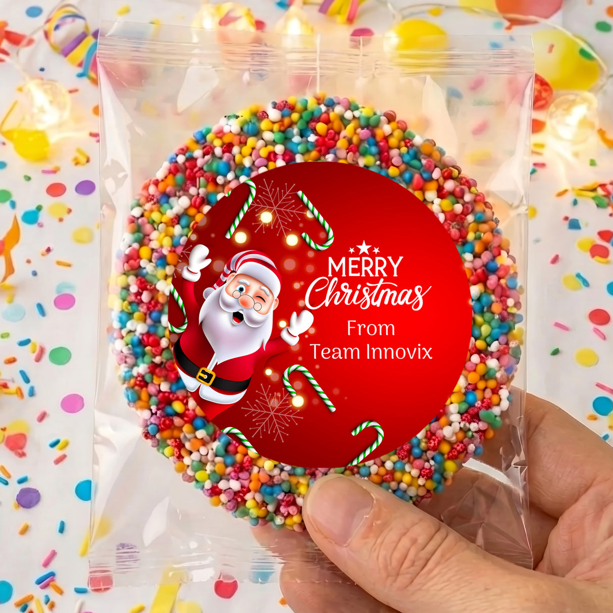 Waving Santa Personalised Giant Freckles