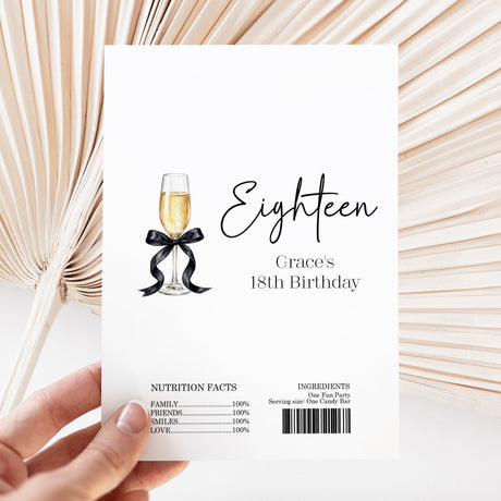 Champagne 18th Birthday Chocolate Wrapper DIY