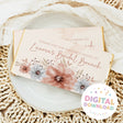 Bridal brunch chocolate bar wrapper with watercolor floral design and 'Lauren's' text