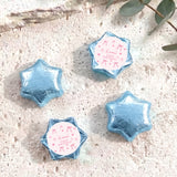 Blue foil star chocolates with Luna's First Birthday label