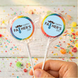 Tie Moustache Fathers Day Personalised Lollipops