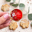 Waving Santa Personalised Bite Size Choc Chip Cookies