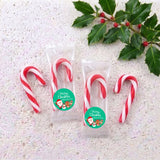 Merry Christmas Green Personalised Mini Candy Canes
