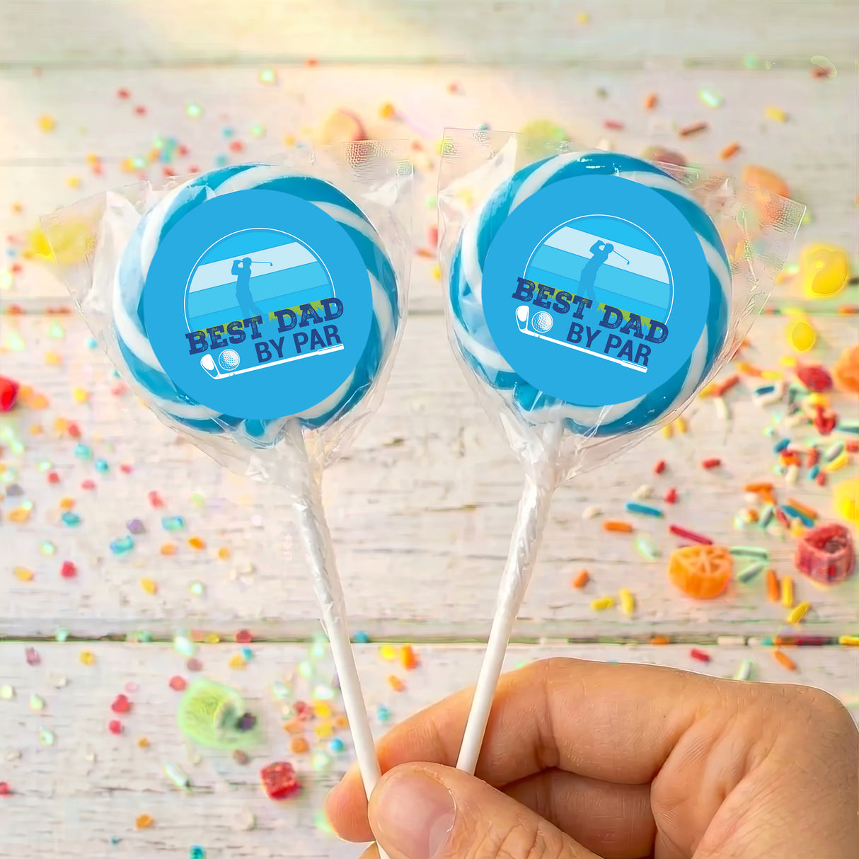 Best Dad By Par Golf Fathers Day Personalised Lollipops