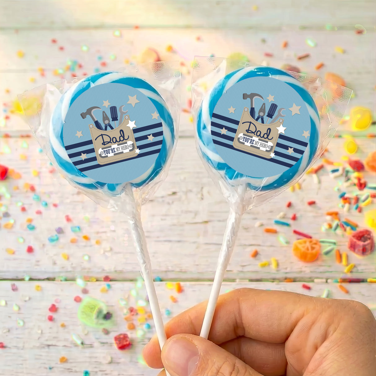 Fathers Day Tools Personalised Lollipops