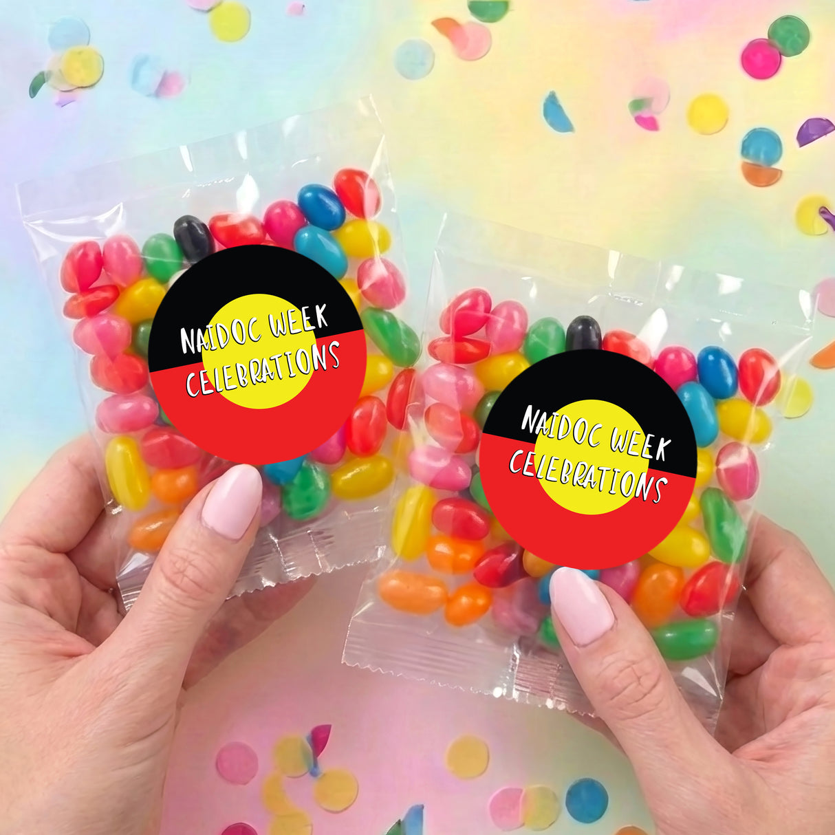Naidoc Aboriginal Flag Personalised Jelly Bean Bags