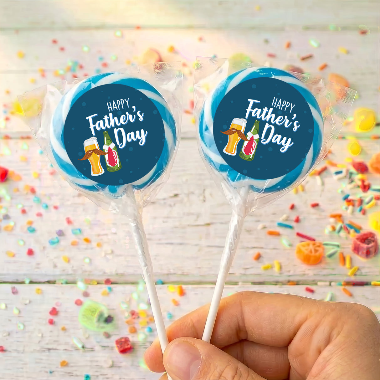 Fun Beers Fathers Day Personalised Lollipops