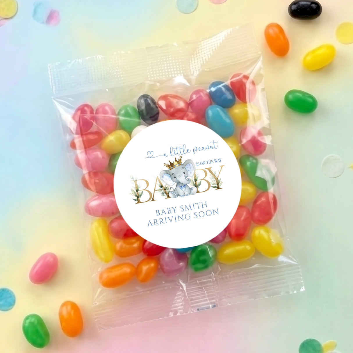 Little Peanut Baby Shower Personalised Jelly Bean Bags