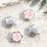 Red Safari Toile Confirmation Personalised Foil Covered Chocolate Stars